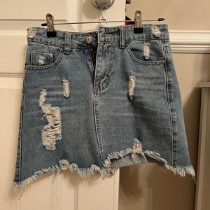 shein jean skirt